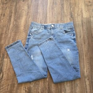Democracy Light Wash Distressed Skinny Jeans AB Technology Size 12